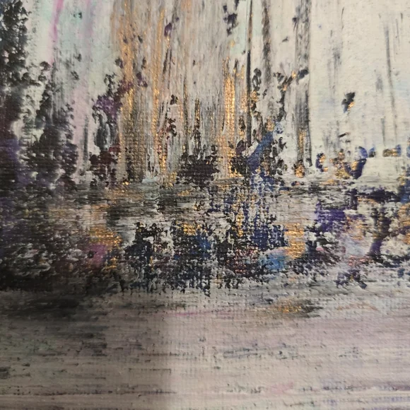 HANDCRAFTED Abstract Painting HANDPAINTED Artwork HANDMADE Wall Art Decor 8"x8" - Picture 8 of 16